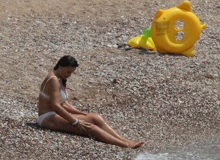 Vuk i Danica Drašković na plaži / Foto: Zoran Ilić Kiza