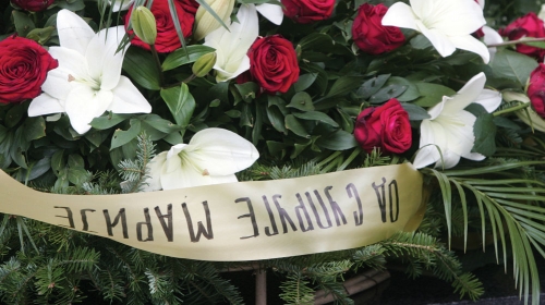 Poslednji pozdrav  od supruge Marije
