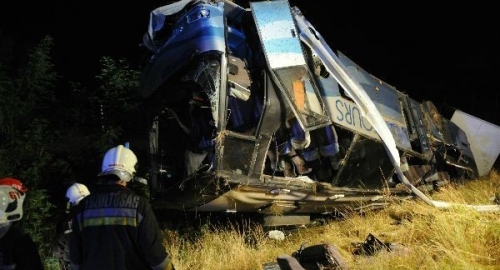 Srpski autobus sleteo sa puta u Mađarskoj Foto: KisafoldHU