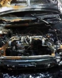 Spaljen auto