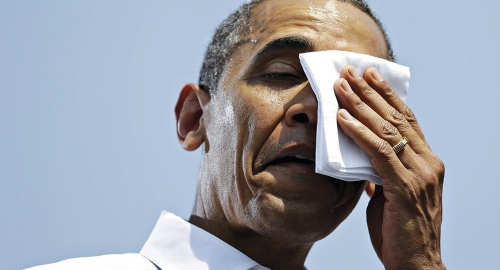 Vreme je za  preznojavanje:  Barak  Obama