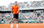 Novak danas tokom meča sa Fincem