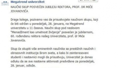 Naučni skup posvećen jubileju rektora