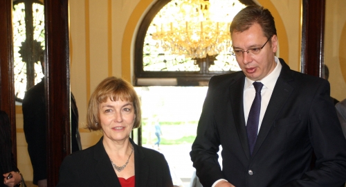 Aleksandar Vučić i Vesna Pusić
