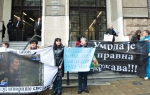 Skup ispred zgrade Apelacionog suda u Beogradu