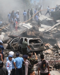 Indonezija Avion pao na naselje | Foto: Tanjug/AP