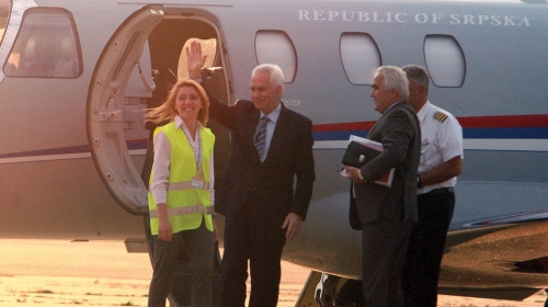 Neposredno po sletanju na banjalučki aerodrom
