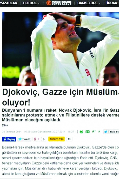 Vesti o Đokoviću